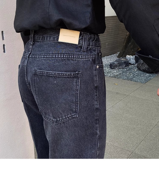 Jeans Slim Fit Estilo Retro Británico para Hombre - Image 54