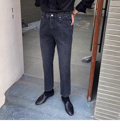 Jeans Slim Fit Estilo Retro Británico para Hombre - Image 60