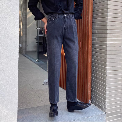 Jeans Slim Fit Estilo Retro Británico para Hombre - Image 70