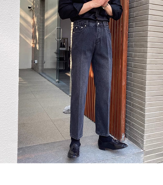 Jeans Slim Fit Estilo Retro Británico para Hombre - Image 80
