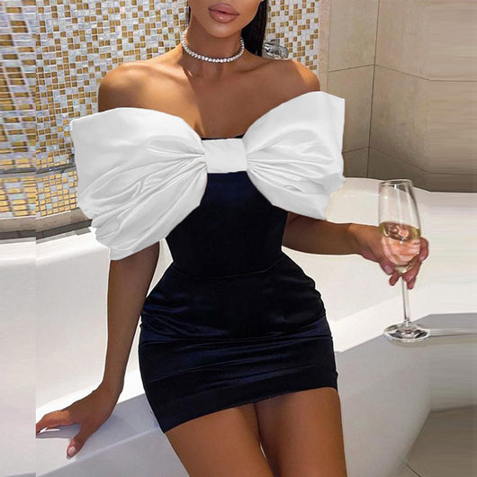 Vestido Ajustado para Mujer con Diseño de Moño Europeo y Americano - Image 10