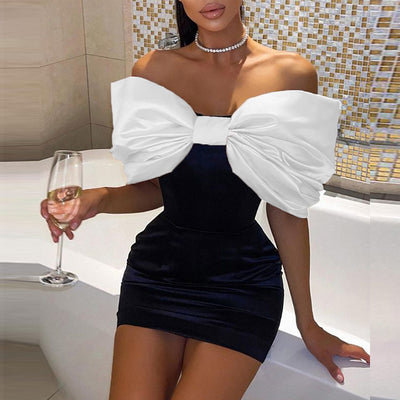 Vestido Ajustado para Mujer con Diseño de Moño Europeo y Americano - Image 13