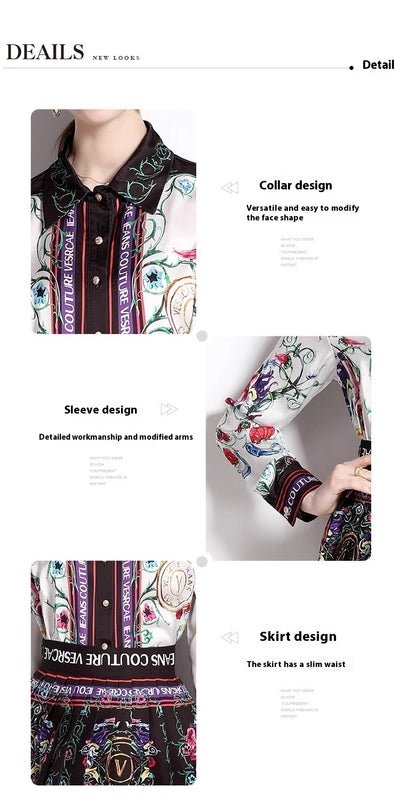 Conjunto Elegante Falda Estampada con Blusa Casual - Image 12