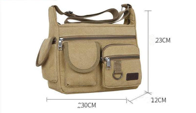 Bolsa Mensajero de Lona para Hombre - Estilo Retro Coreano - Image 18
