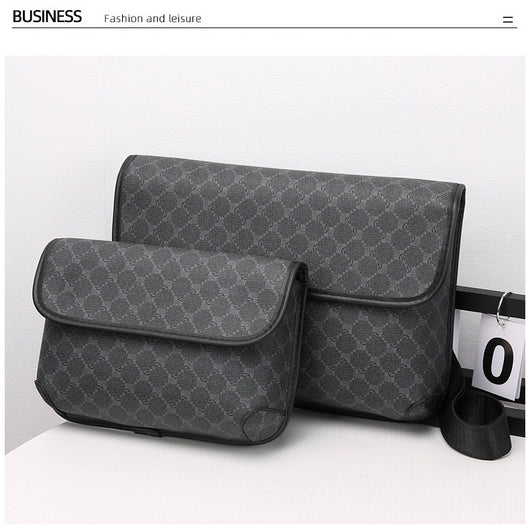Bolsa Crossbody Retro Matizada con Contraste de Colores para Hombre - Image 35