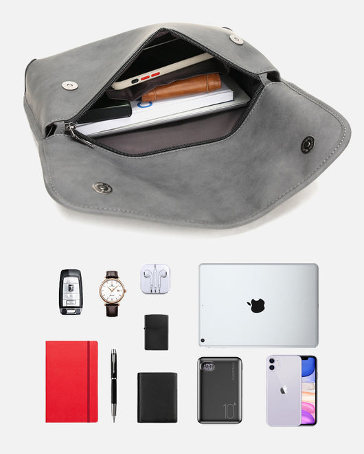 Bolsa Crossbody Retro Matizada con Contraste de Colores para Hombre - Image 38