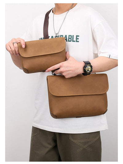 Bolsa Crossbody Retro Matizada con Contraste de Colores para Hombre - Image 41