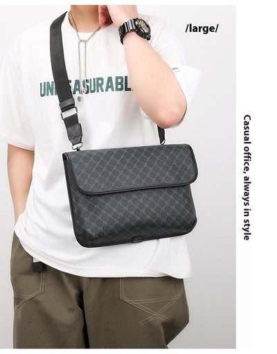 Bolsa Crossbody Retro Matizada con Contraste de Colores para Hombre - Image 47