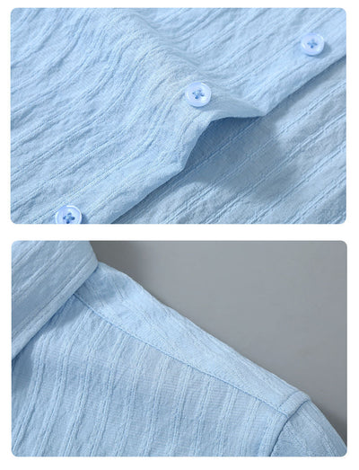 Camisa Protección Solar Hombre Algodón Transpirable Suelta - Image 13
