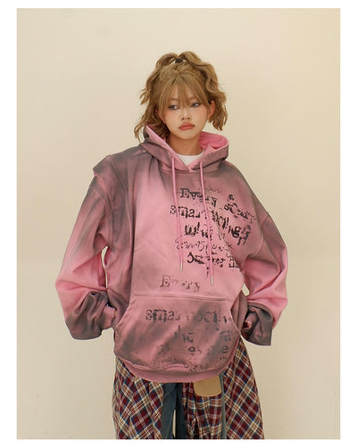 Sudadera Falsa Dos Piezas con Capucha para Mujer - Corte Holgado - Image 37