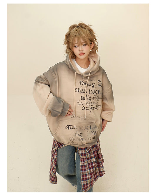 Sudadera Falsa Dos Piezas con Capucha para Mujer - Corte Holgado - Image 42