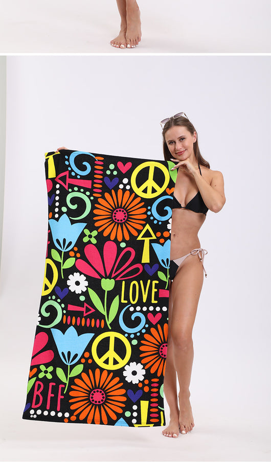 Toalla de Playa Estampada - Diseño Vacaciones Junto al Mar - Image 83