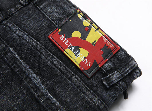Pantalones Vaqueros Skinny Estampados para Hombre Cintura Media - Image 28