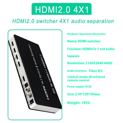 Mezclador de Audio 4 Entradas y 1 Salida - Image 18