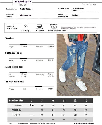 Jeans Holgados Infantiles con Rotos Modernos - Image 6