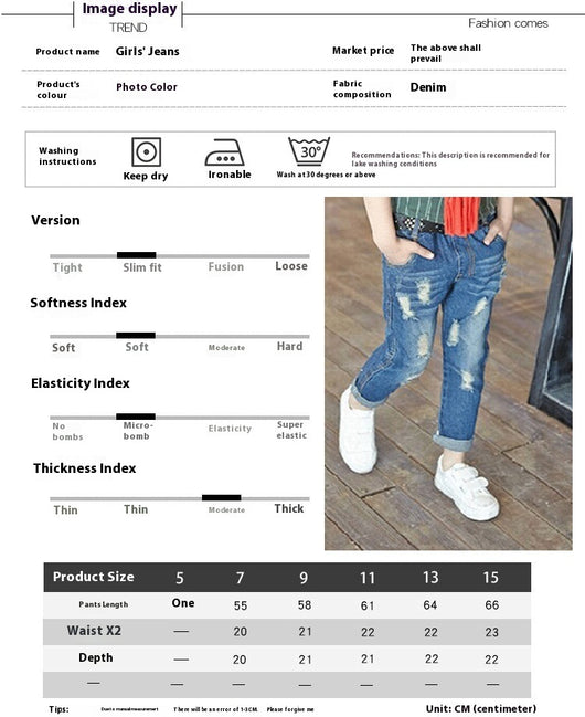Jeans Holgados Infantiles con Rotos Modernos - Image 6