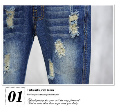 Jeans Holgados Infantiles con Rotos Modernos - Image 10