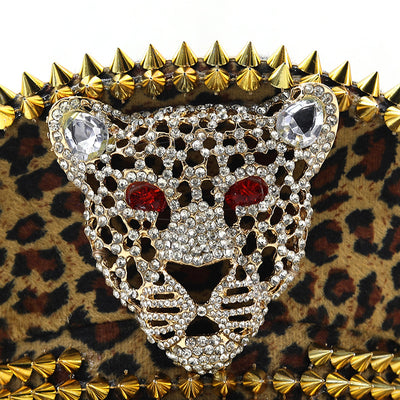 Gorra de Leopardo con Remaches Punk Hip Hop Estilo Urbano - Image 10