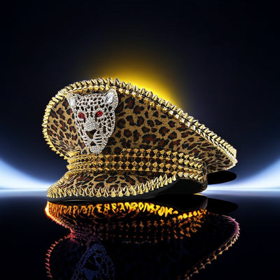 Gorra de Leopardo con Remaches Punk Hip Hop Estilo Urbano - Image 11