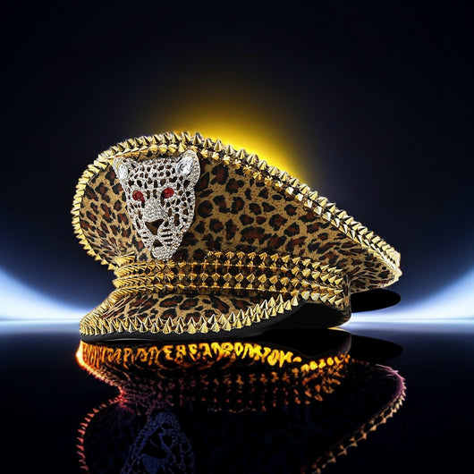 Gorra de Leopardo con Remaches Punk Hip Hop Estilo Urbano - Image 11