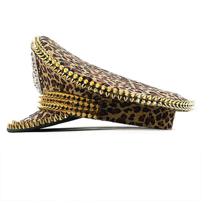 Gorra de Leopardo con Remaches Punk Hip Hop Estilo Urbano - Image 13