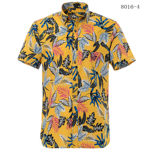 Camisa de manga corta estampada para hombre estilo europeo - Image 20