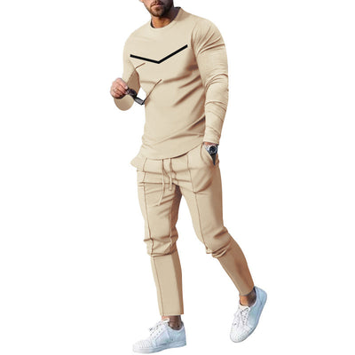 Conjunto Elegante de Pantalón y Camiseta Manga Larga para Hombre - Image 48