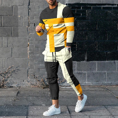 Conjunto Elegante de Pantalón y Camiseta Manga Larga para Hombre - Image 59