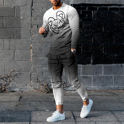 Conjunto Elegante de Pantalón y Camiseta Manga Larga para Hombre - Image 62