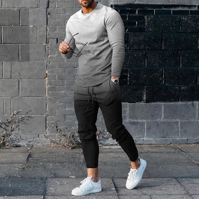 Conjunto Elegante de Pantalón y Camiseta Manga Larga para Hombre - Image 64