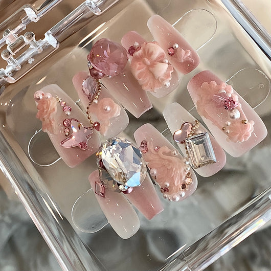 Uñas de Cristal Luxury con Personalizaciónes de Luz Hada - Image 21