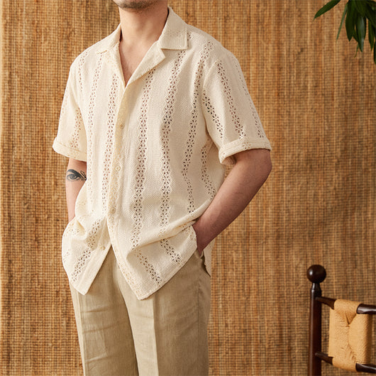 Camisa Cubana de Verano Versátil - Manga Corta Ligera - Image 17