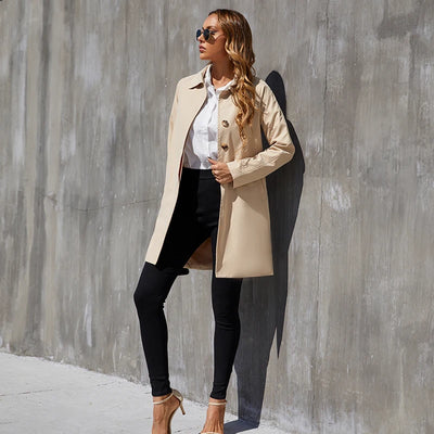 Abrigo Tipo Trench Clásico Británico para Mujer - Elegancia y Sofisticación - Image 20