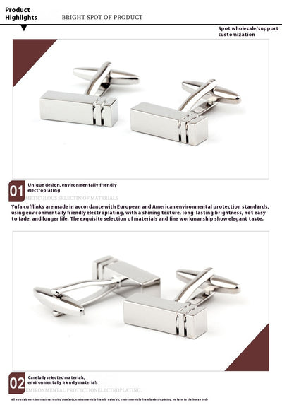 Gemelos Metálicos Brillantes para Puños Franceses - Hombre y Mujer - Image 11
