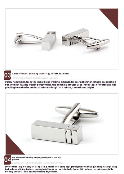 Gemelos Metálicos Brillantes para Puños Franceses - Hombre y Mujer - Image 14