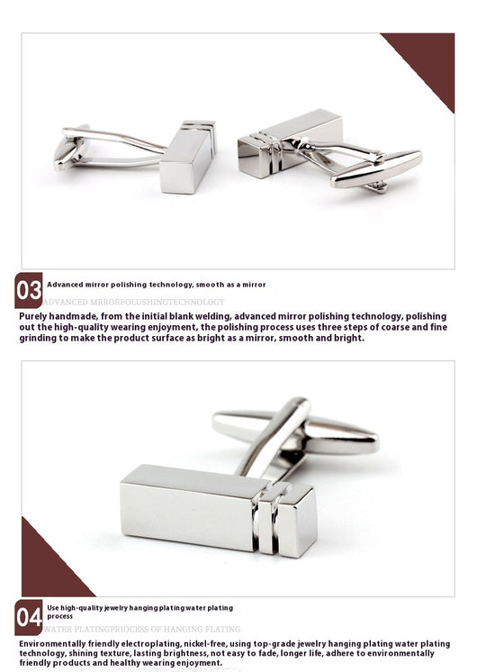 Gemelos Metálicos Brillantes para Puños Franceses - Hombre y Mujer - Image 14