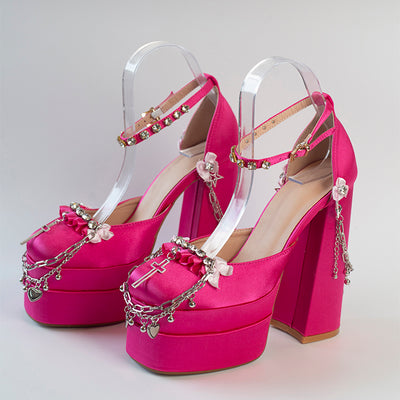 Tacones Altos Hentian con Suela Gruesa - Image 15