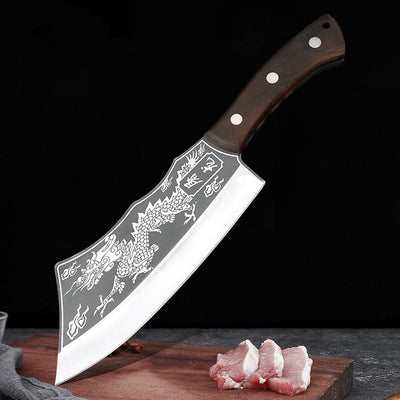 Machete Profesional Forjado con Patrón Dragón - Cortador Multifunción para Leña, Bambú y Hueso - Image 15