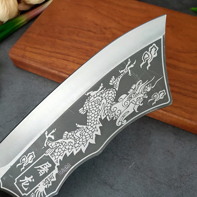 Machete Profesional Forjado con Patrón Dragón - Cortador Multifunción para Leña, Bambú y Hueso - Image 19