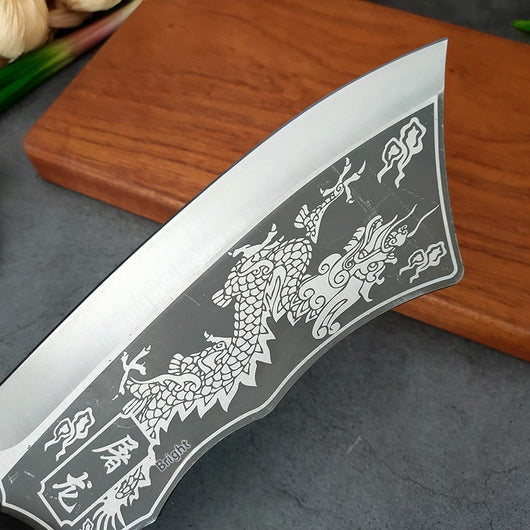 Machete Profesional Forjado con Patrón Dragón - Cortador Multifunción para Leña, Bambú y Hueso - Image 19