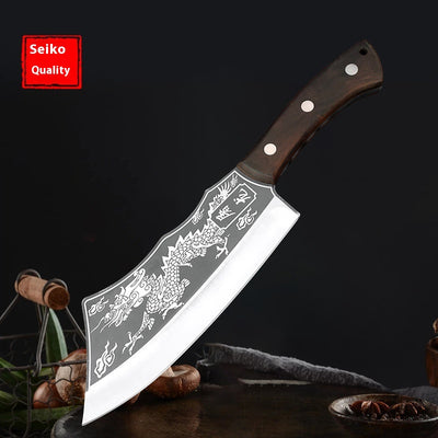 Machete Profesional Forjado con Patrón Dragón - Cortador Multifunción para Leña, Bambú y Hueso - Image 24