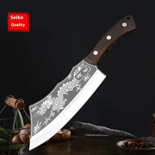 Machete Profesional Forjado con Patrón Dragón - Cortador Multifunción para Leña, Bambú y Hueso - Image 24