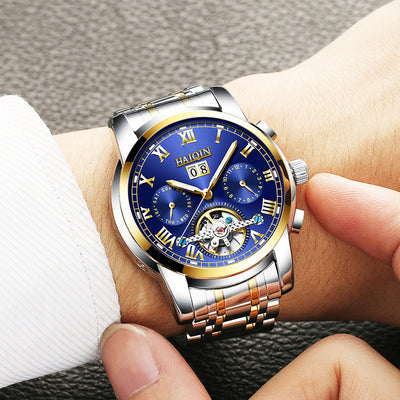 Reloj Automático Mecánico Hueco Luminoso Resistente al Agua para Hombre - Image 19