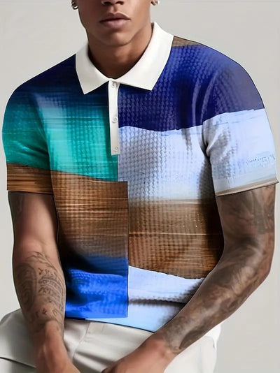 Polo Deportivo Estampado Transpirable para Hombre - Image 17