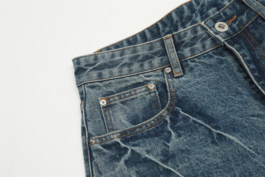 Pantalones Vaqueros Blancos Lavados Estilo Punk para Hombre - Image 30