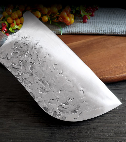 Cuchillo de Cocina Forjado a Mano en Acero Inoxidable con Mango de Madera - Image 7