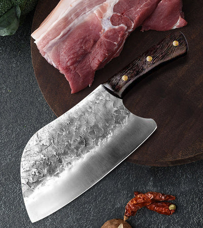Cuchillo de Cocina Forjado a Mano en Acero Inoxidable con Mango de Madera - Image 8
