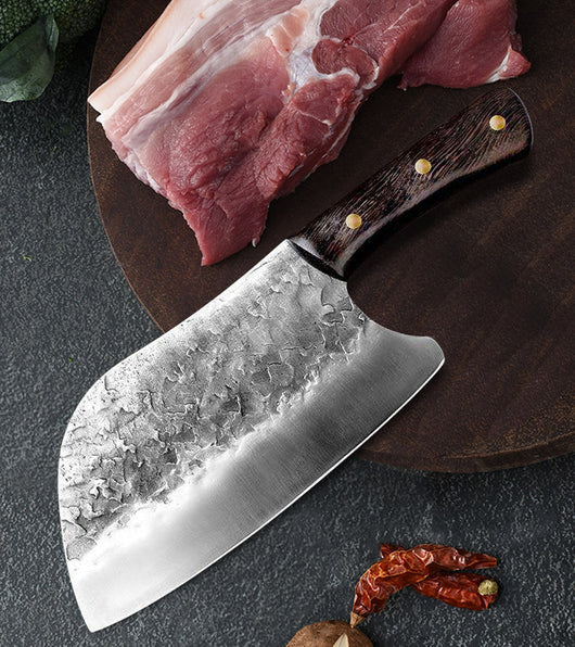 Cuchillo de Cocina Forjado a Mano en Acero Inoxidable con Mango de Madera - Image 8