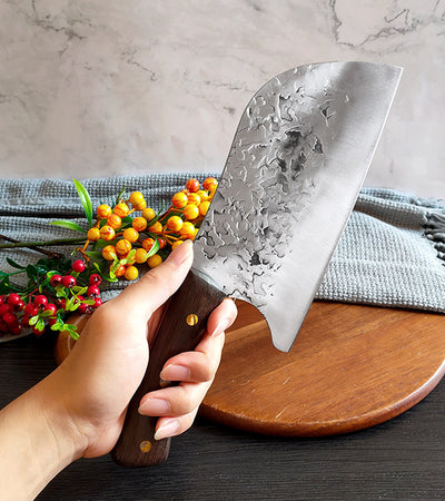 Cuchillo de Cocina Forjado a Mano en Acero Inoxidable con Mango de Madera - Image 11