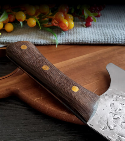 Cuchillo de Cocina Forjado a Mano en Acero Inoxidable con Mango de Madera - Image 12